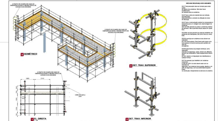 Altura com segurança: Estruturas e Acesso Seguro Conforme NR-18 e NR-35